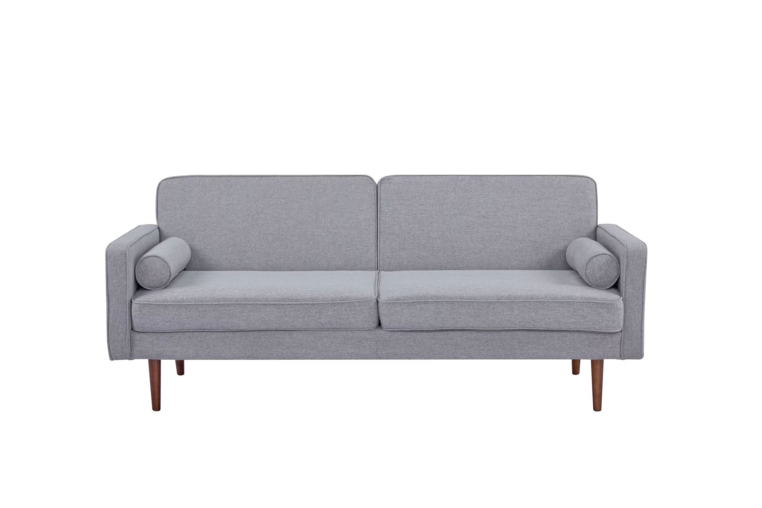 Artdeco Home Rolla Polyester Convertible Sofa, Light Gray