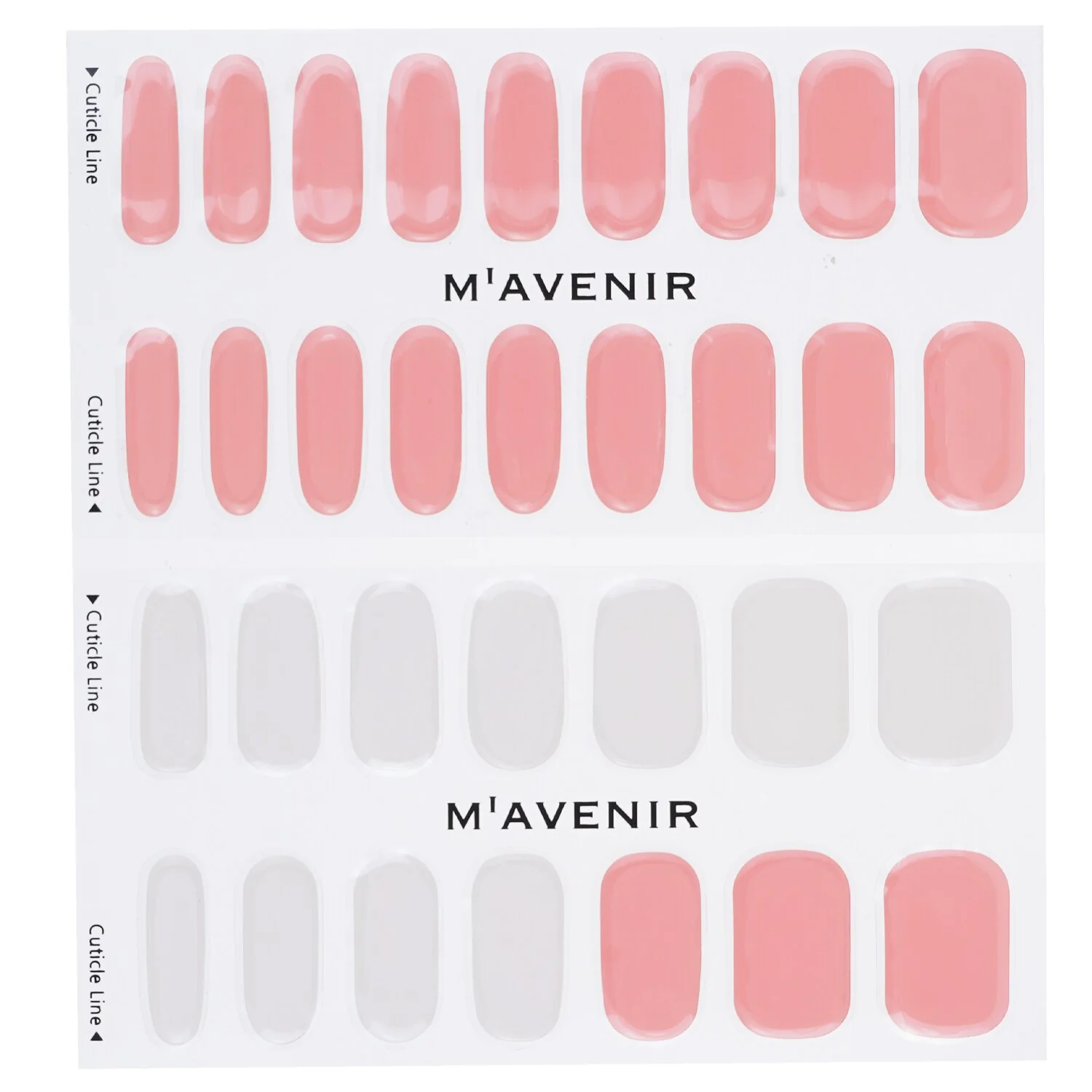 Mavenir Nail Sticker (Pink) - # Glass Soft Pink Nail  32pcs