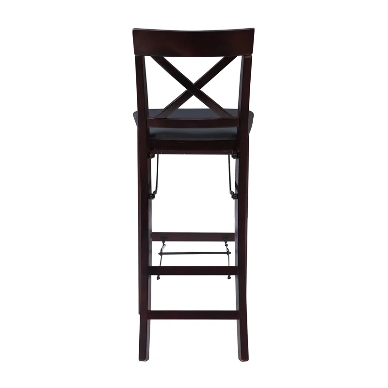 Linon Triena X Back Folding Bar Stool, 30 inch Seat Height