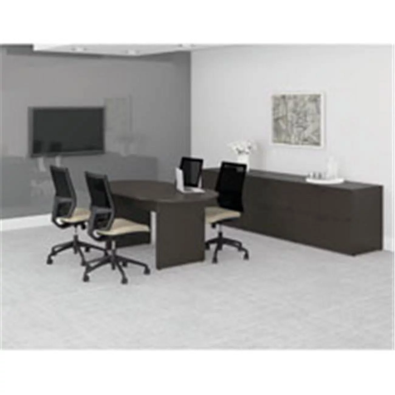 Prominence Racetrack Conference Table - Espresso