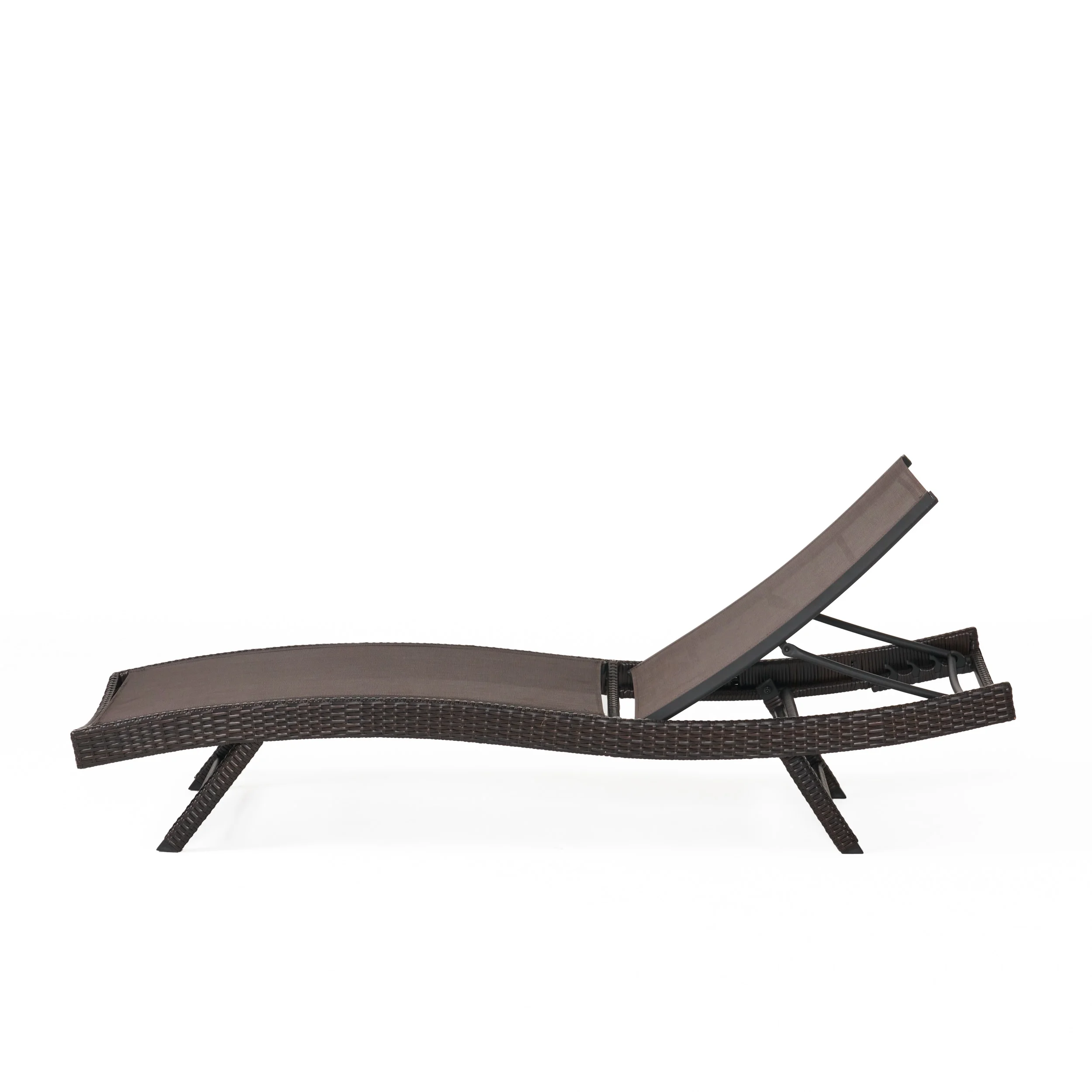 Brown Textilene Chaise Lounge (set of 2)