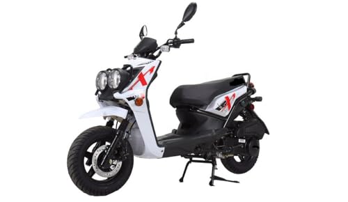 HHH Rocket 150 Moped Street Gas Vitacci Scooter 150cc Motorcycle Automatic Adult Bike with 12 inch Aluminum Wheels (Black)