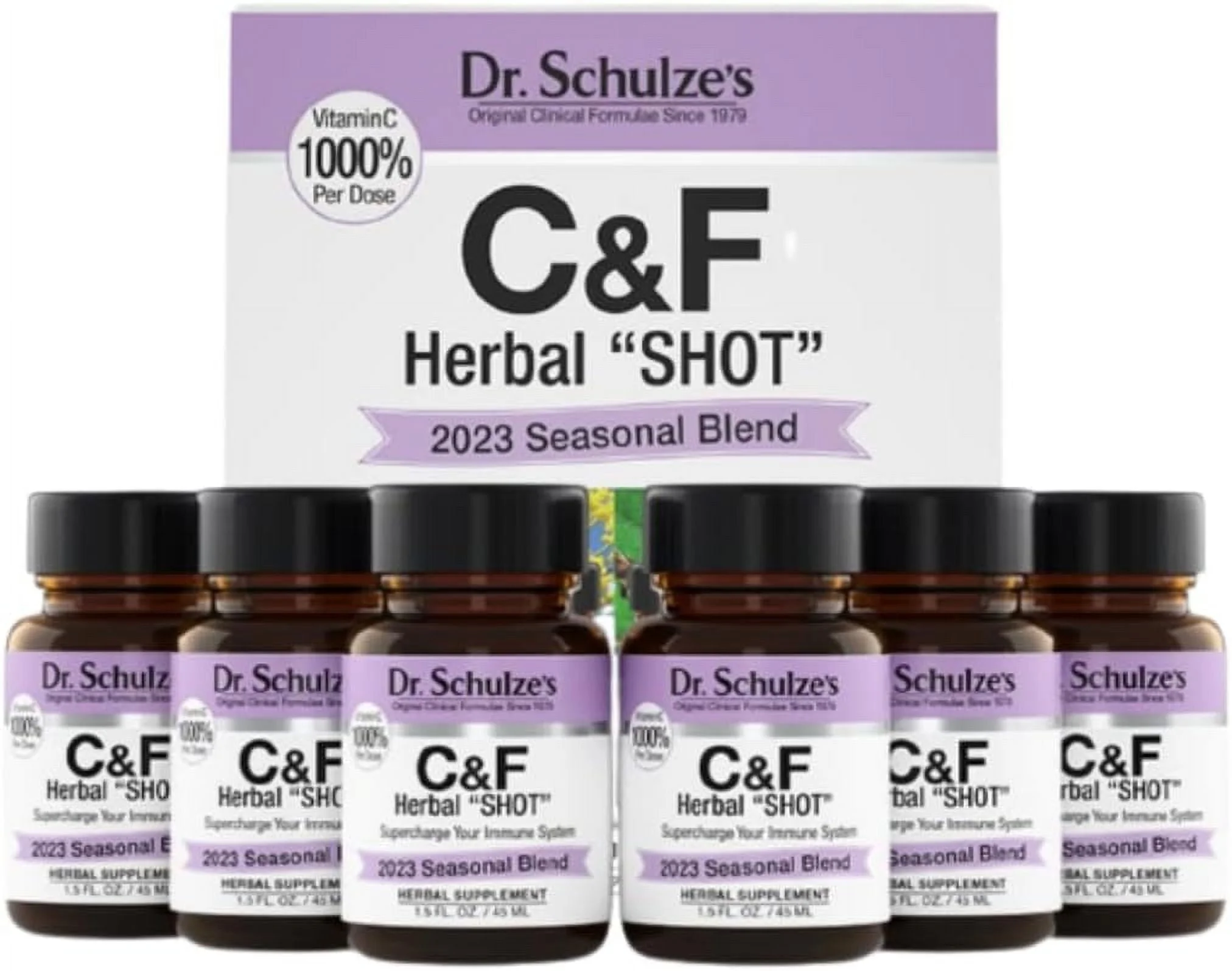 Dr. Schulze's Herbal Immunity Shot, Organic Extract, Gluten-Free & Non-GMO, Herbal Supplements - 9 fl. oz., 6 Servings