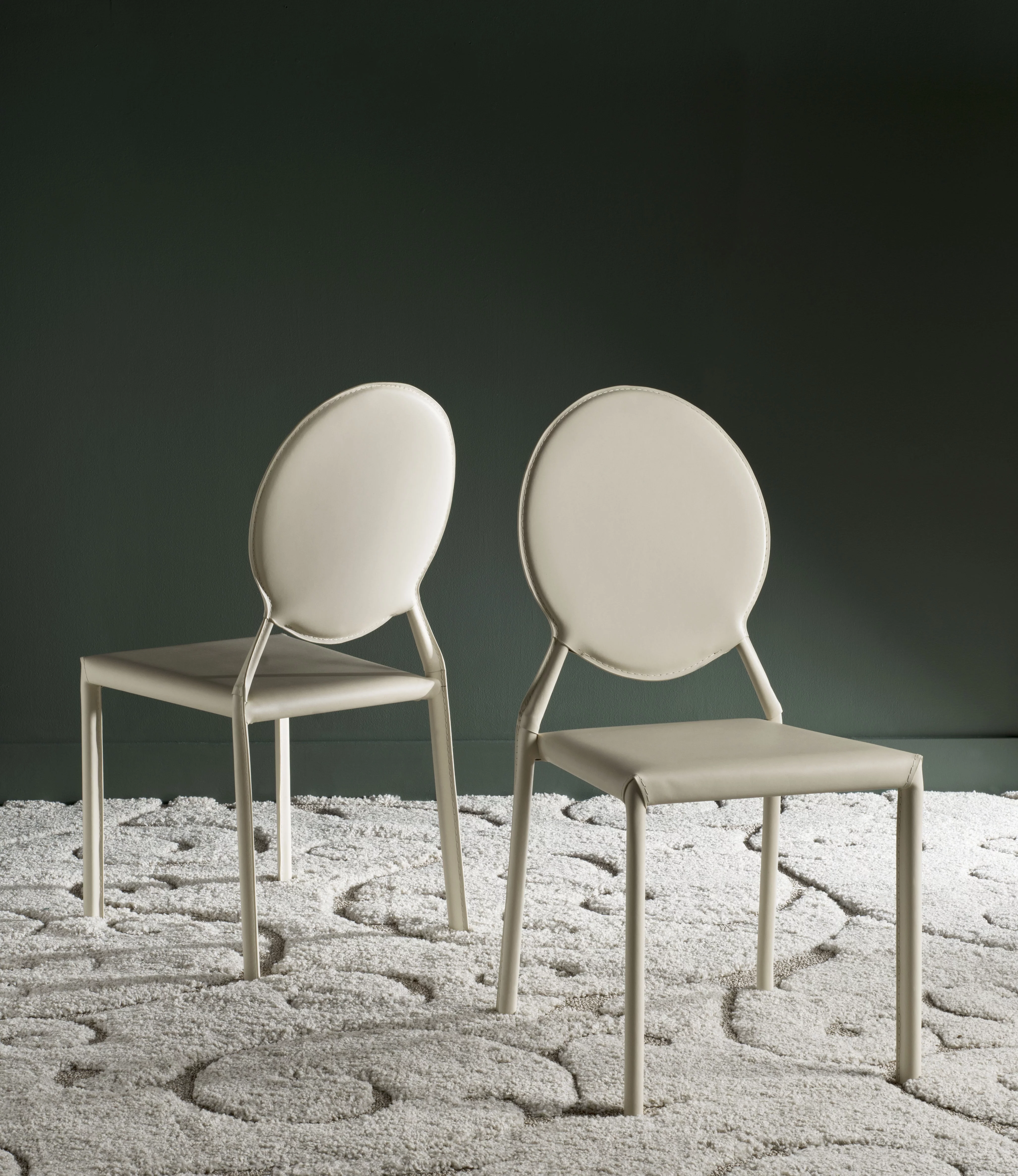 Safavieh Warner 37''H Upholstered Round Back Side Chair, Set of 2