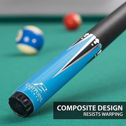 EastPoint Sports Composite Billiard Pool Cue - 58 Inch - Features Premium Fiberglass Material, Titanium Reinforcement, Micro-Fiber Grip