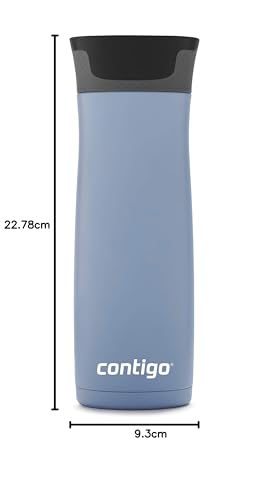 Contigo AUTOSEAL West Loop Vacuum-Insulated Stainless Steel Travel Mug with Easy-Clean Lid 20 oz Sake