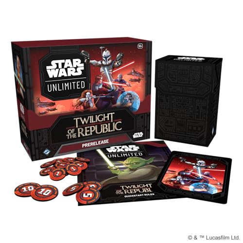 Fantasy Flight Games Star Wars: Unlimited TCG Twilight of The Republic PRERELEASE Box - Launch Your Clone Wars Adventure! Includes 6 Booster Packs, Ages 12+, 2+ Players, 20 Minute Playtime, Made