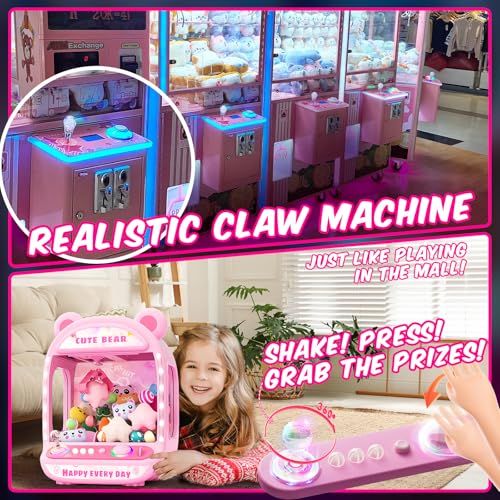 Skirfy Claws Machines for Kids,Unicorns Toys for Girls Age 6+,Mini Vending Machines with Squishyes Fidgets Toys,Candy Dispenser Machines,Claws Game,Birthday Gifts
