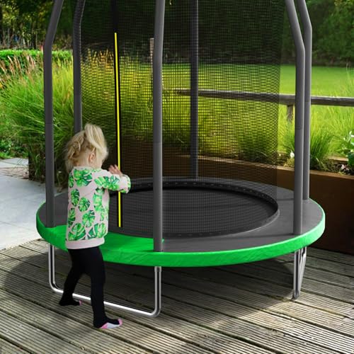 AOTOB 6FT/8 FT/10 FT/12 FT/15 FT Trampoline for Kids, Trampoline with Enclosure Net, Recreational Outdoor Trampoline, ASTM Approved