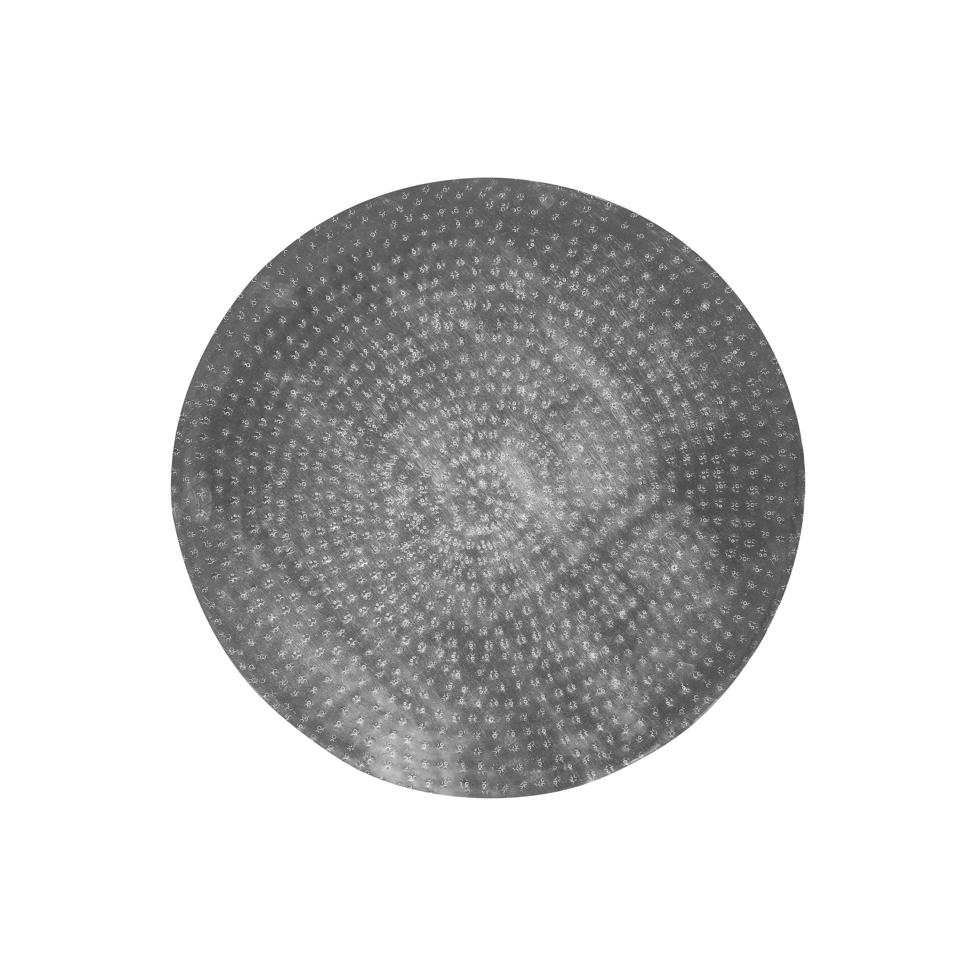 Contemporary Home Living Hammered Hand Crafted Drum Shaped End Table - 22