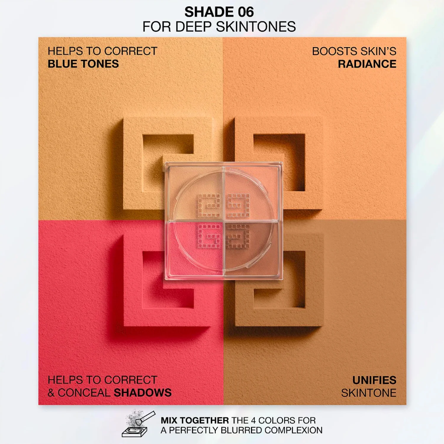 Givenchy Prisme Libre Mat Finish & Enhanced Radiance Loose Powder 4 In 1 Harmony - # 1 Mousseline Pastel  4x3g/0.105oz