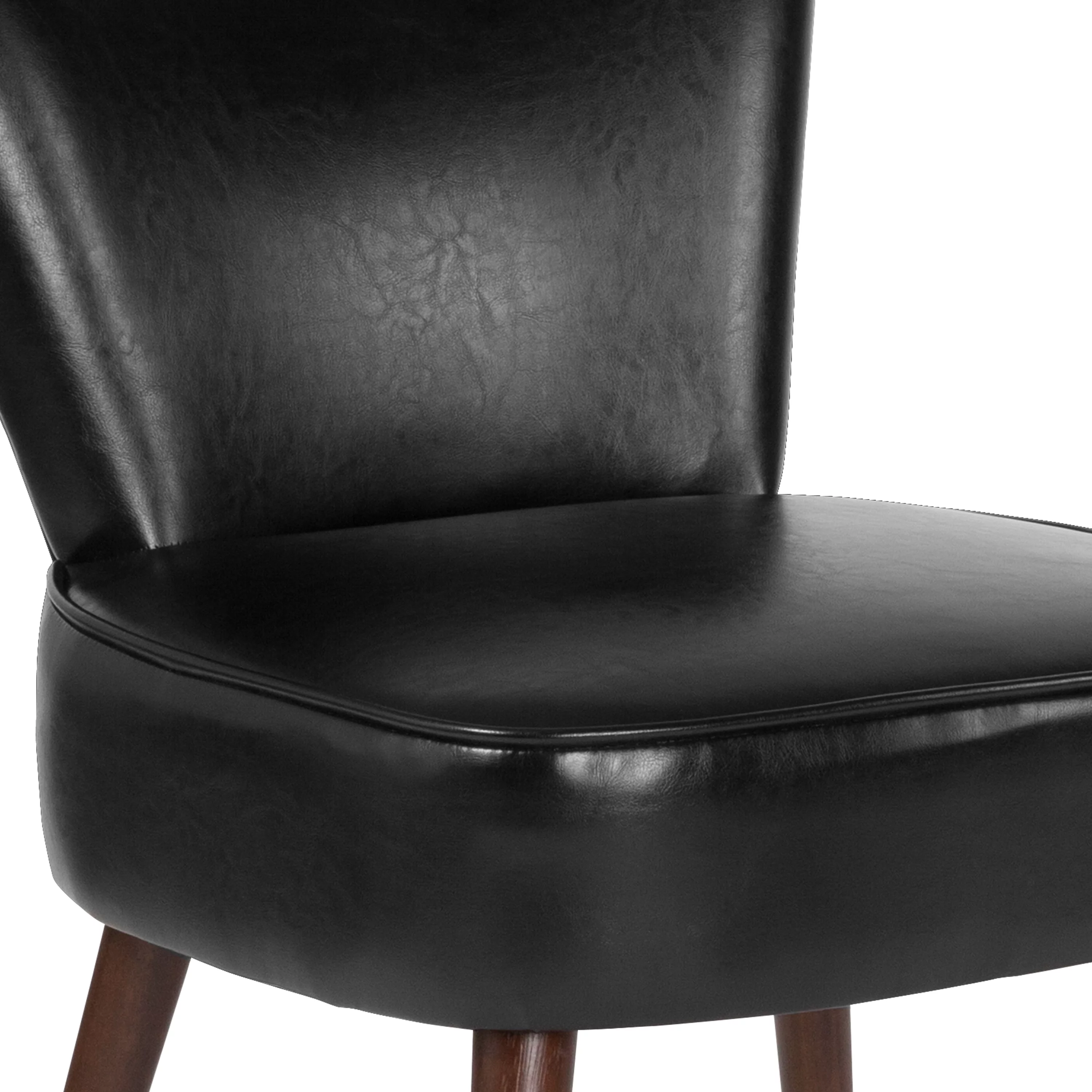 Flash Furniture 2 Pk. HERCULES Holloway Series Black LeatherSoft Retro Chair