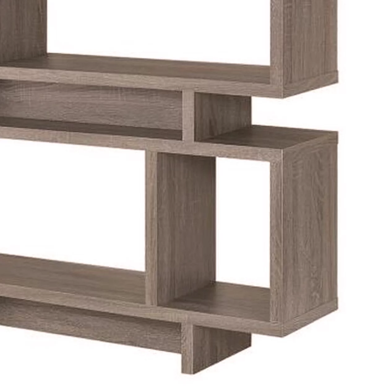 Reid 3-tier Geometric Bookcase Weathered Grey