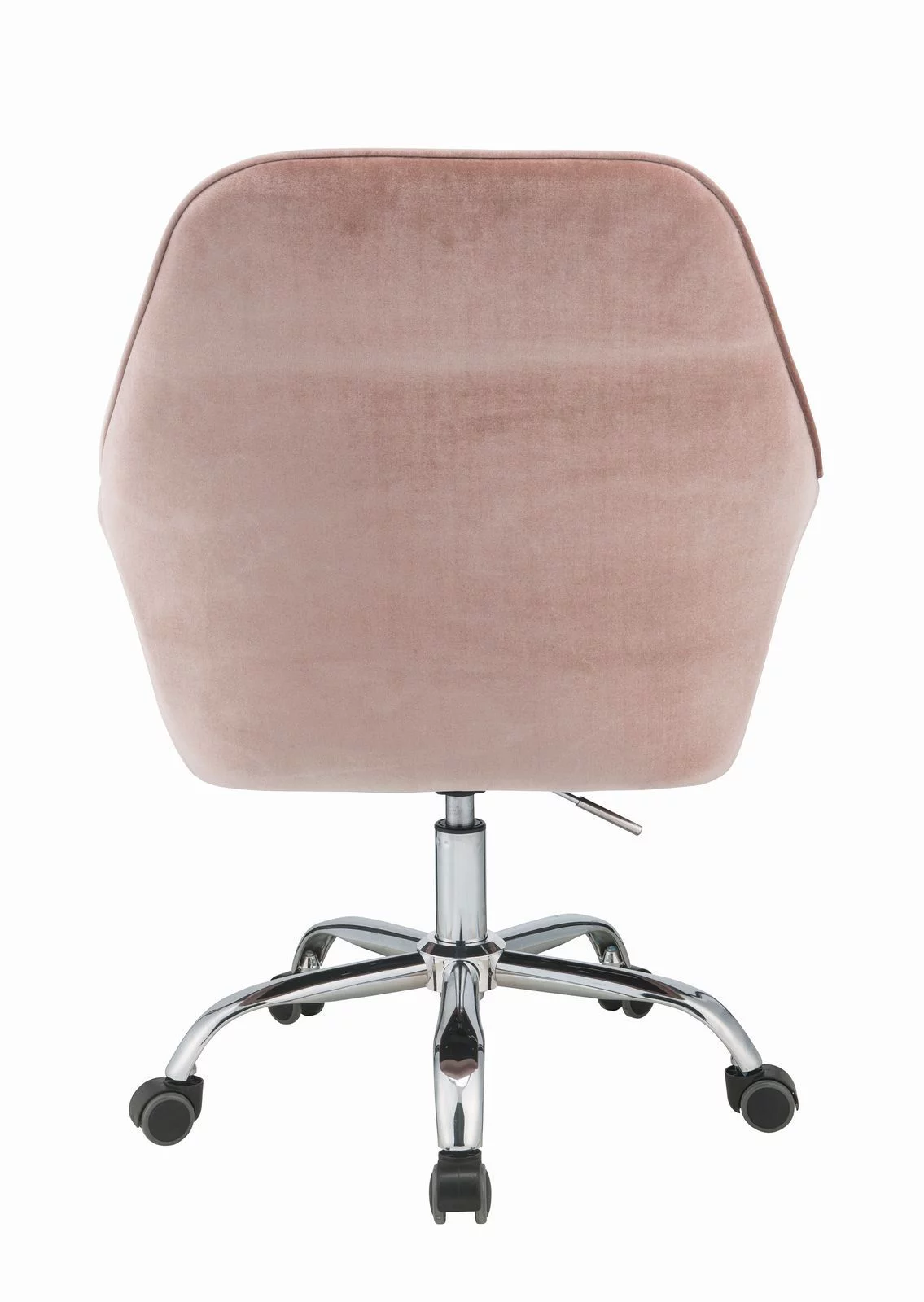 MAICOSY Romantic Office Chair - Pink Peach Velvet and Chrome