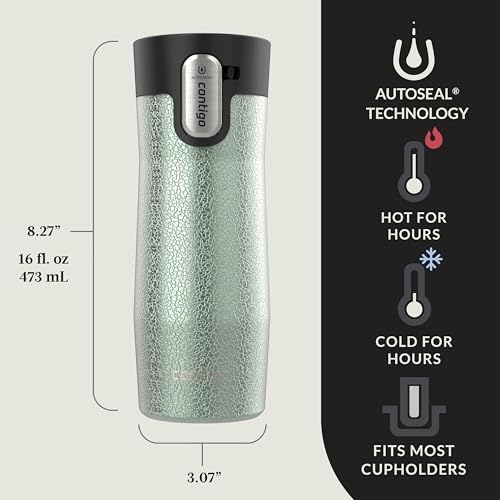 Contigo AUTOSEAL West Loop Vacuum-Insulated Stainless Steel Travel Mug with Easy-Clean Lid 20 oz Sake