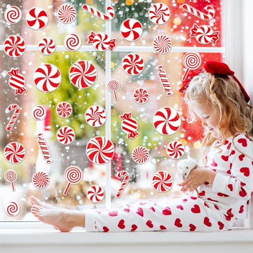 Whaline 30Pcs Winter Thick Gel Clings Christmas Blue Purple Silver Snowflake Window Gel Decals Cute Reusable Xmas Winter Window Clings for Home Classroom Nursery Frozen Party Supplies