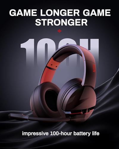 acer Wireless Gaming Headset, PS5 Headset with 2.4GHz for Ps5, Ps4, PC, Switch, Bluetooth 5.3 + 100Hrs Gaming Headphones with Noise Canceling Mic for Laptop, Mobile, Mac, 50mm Drivers (Black)