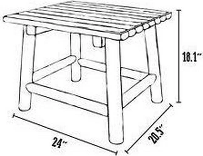 Leigh Country Char-Log Patio End Table