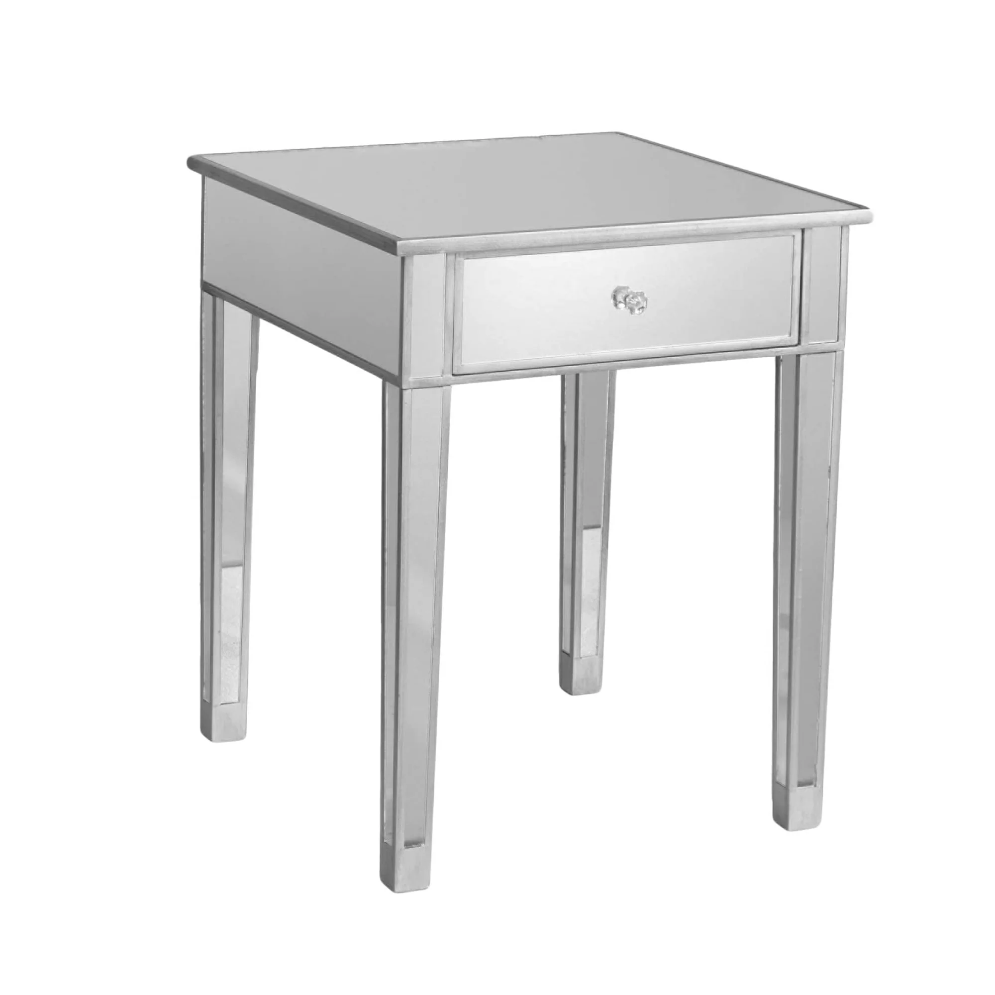 SEI Furniture Mirage 23.75 x 28.75 Freestanding Mirrored Accent Table