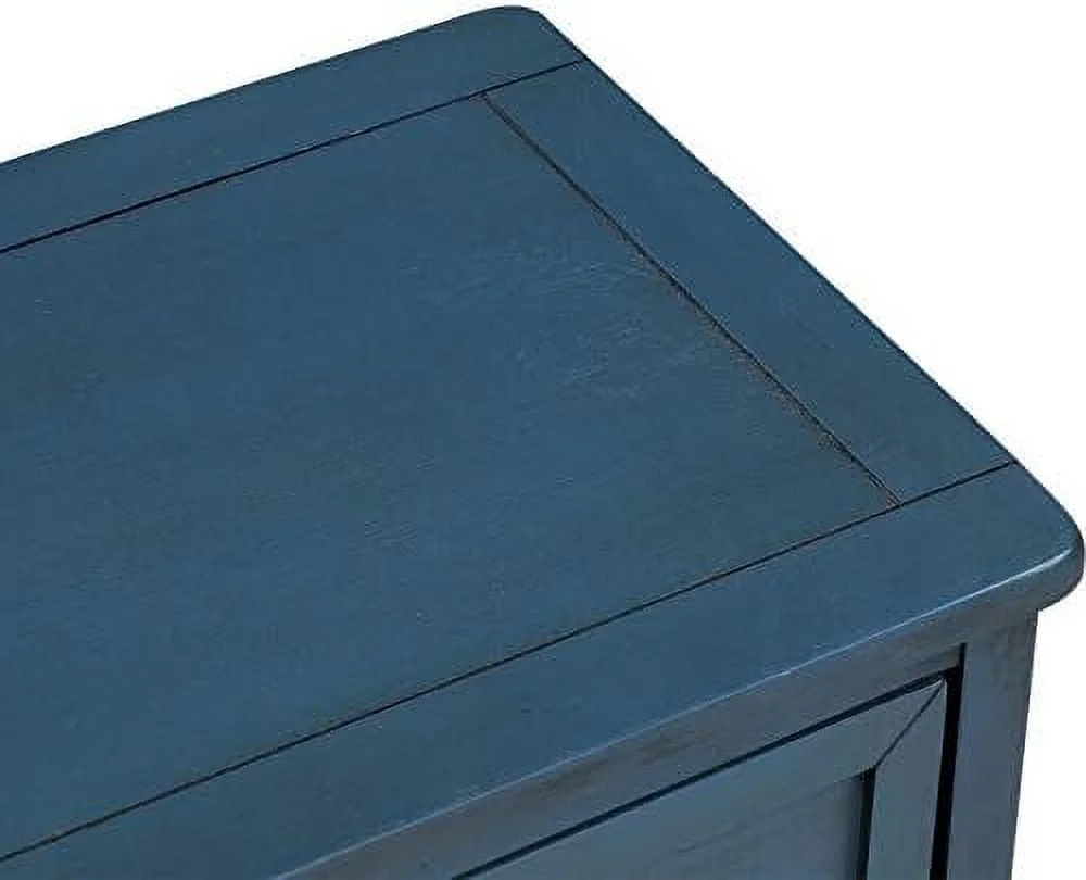 HOOMHIBIU Farmhouse Wicker  Cabinet with 2 Drawers and 4 Baskets  Living Room Bedroom Wooden Chest of Drawers  Fully Assembled  28" W x 11.8" D x 28" H