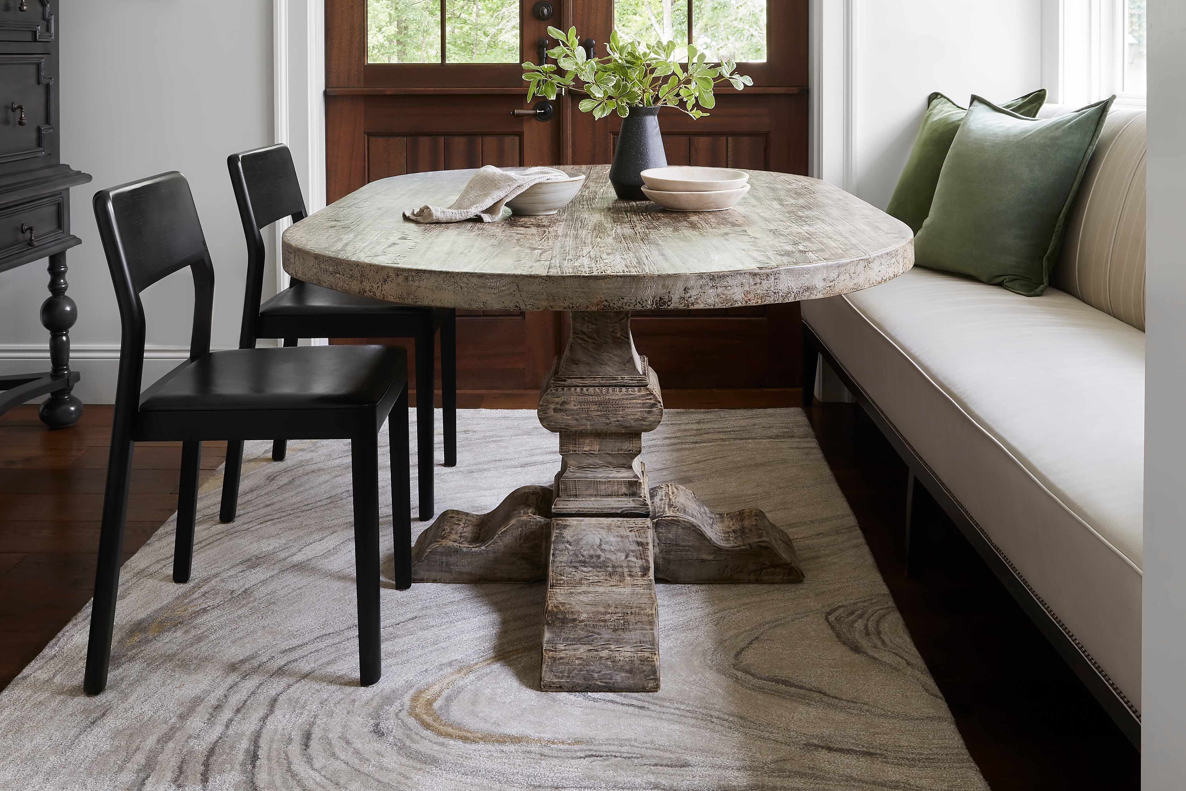 Hauteloom Berino Living Room, Bedroom Area Rug - Modern - Gray, Brown - 6'-Round