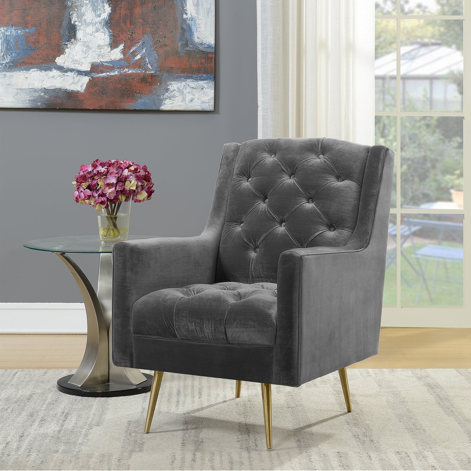Picket House Furnishings Reese Tufted Arm Chair