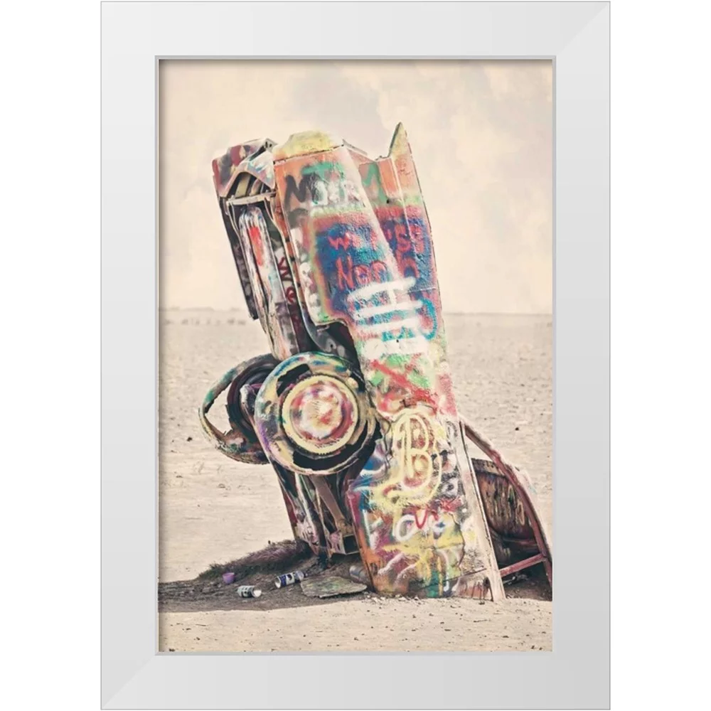 Davis Ashley 23x32 White Modern Wood Framed Museum Art Print Titled - Cadillac Single Car
