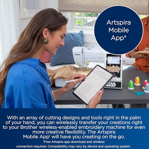 Brother LB5500M Marvel 2-in-1 Combo Sewing & Embroidery Machine, 16.5 x 7.76 x 12.1 inches, White