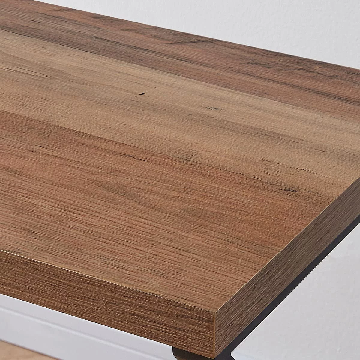 Popular Minimalist PC Desk  Industrial Home Office Desk  Sturdy Wood and Metal Desk  Rustic Vintage Oak 55 Inch Work Study Writing Desks Computer Table for Livingromm Bedroom