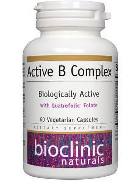 Bioclinic Naturals - Active B Complex 60 vegcaps 9424 Exp.9.18+ ASD