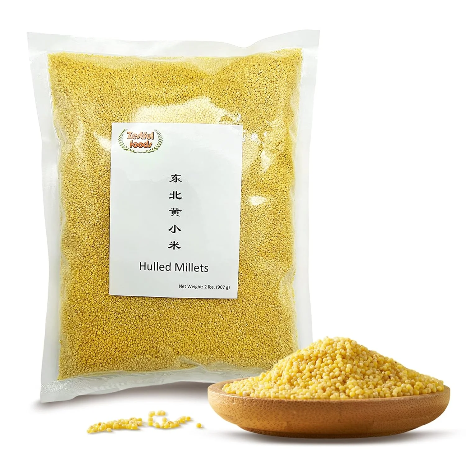 Hulled Millets,Millet Grain,Millet Seed,Millet Flour Gluten ,Whole Grain,Organic,2 Pounds