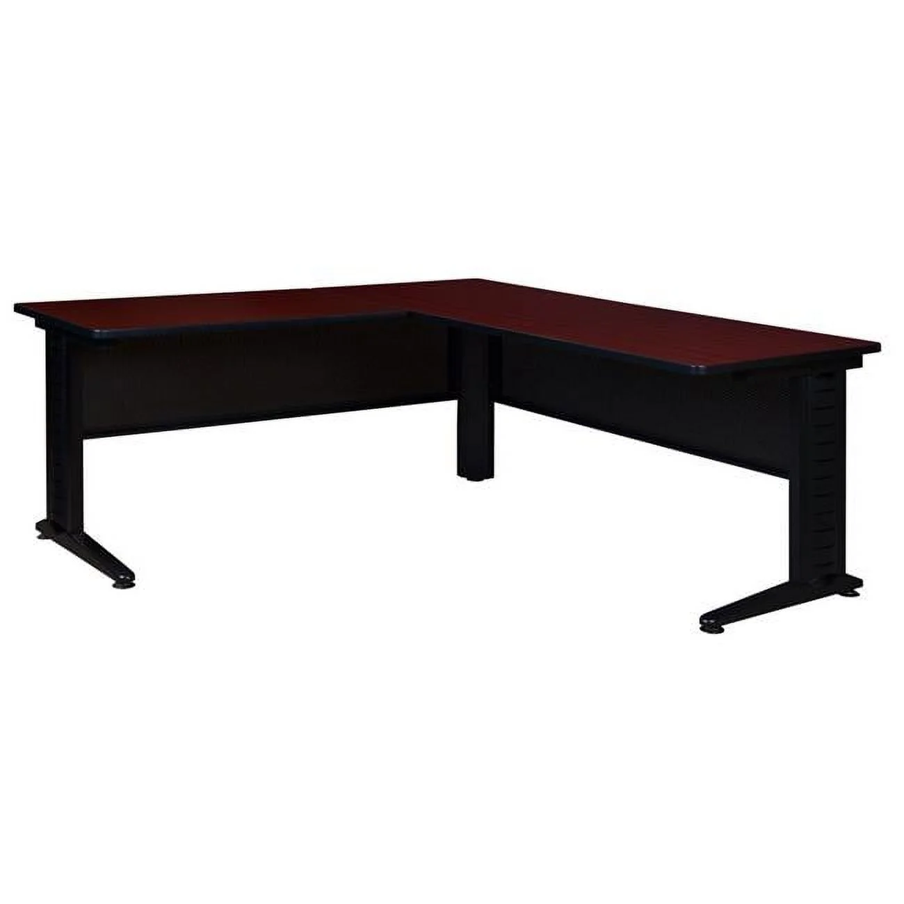 Fusion 72 in. L-Desk Shell with 42 in. Return- Mahogany