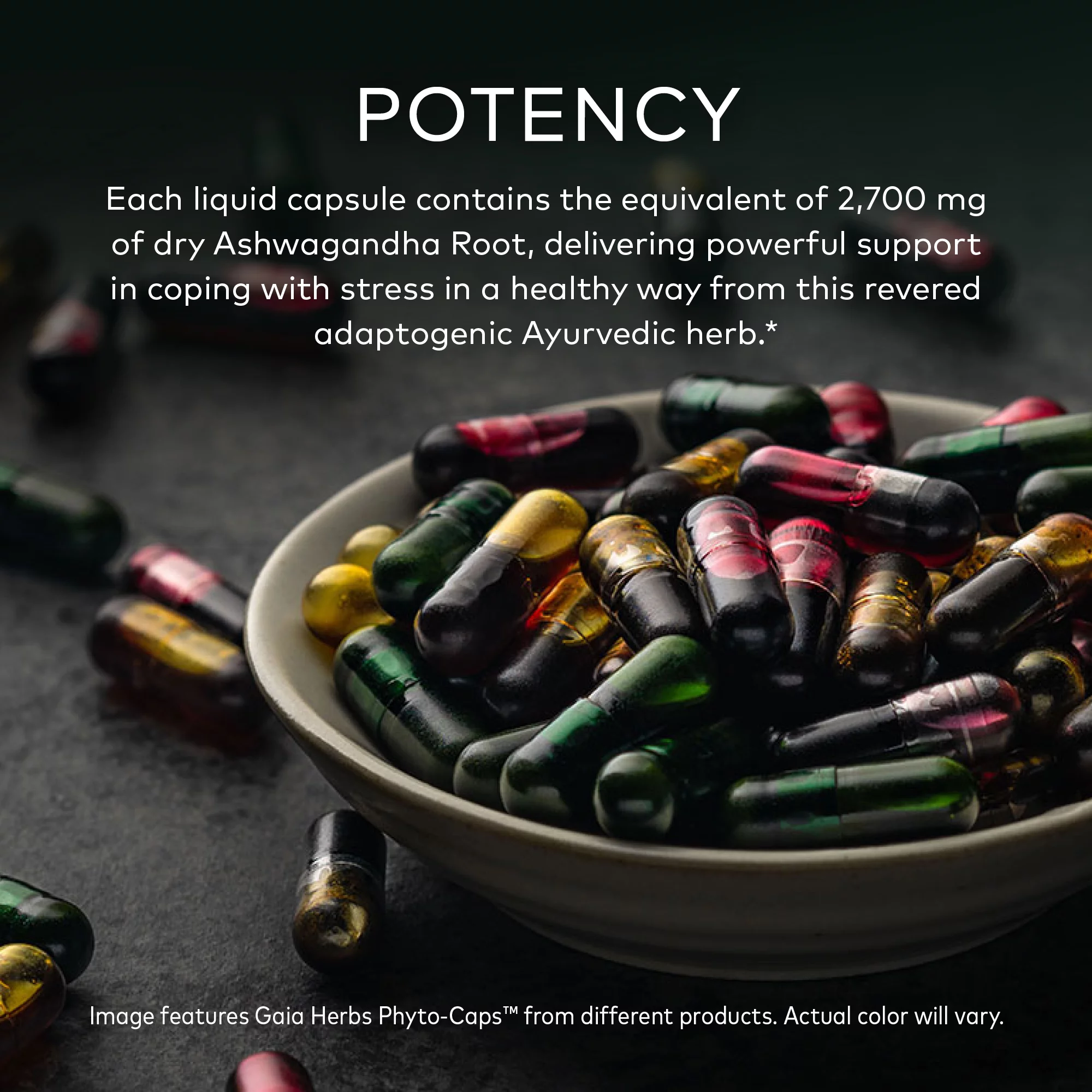 Gaia Herbs Ashwagandha Root - 60 Vegan Liquid Phyto-Caps (30-Day Supply)