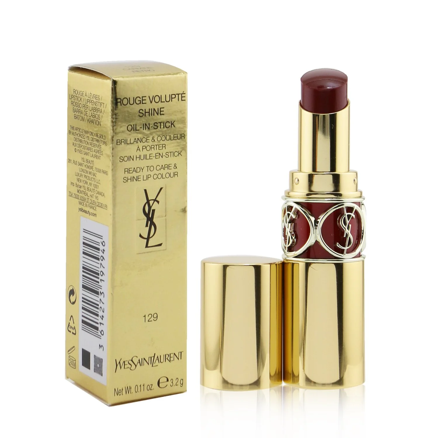Yves Saint Laurent Rouge Volupte Shine - # 86 Mauve Cuir  3.2g/0.11oz