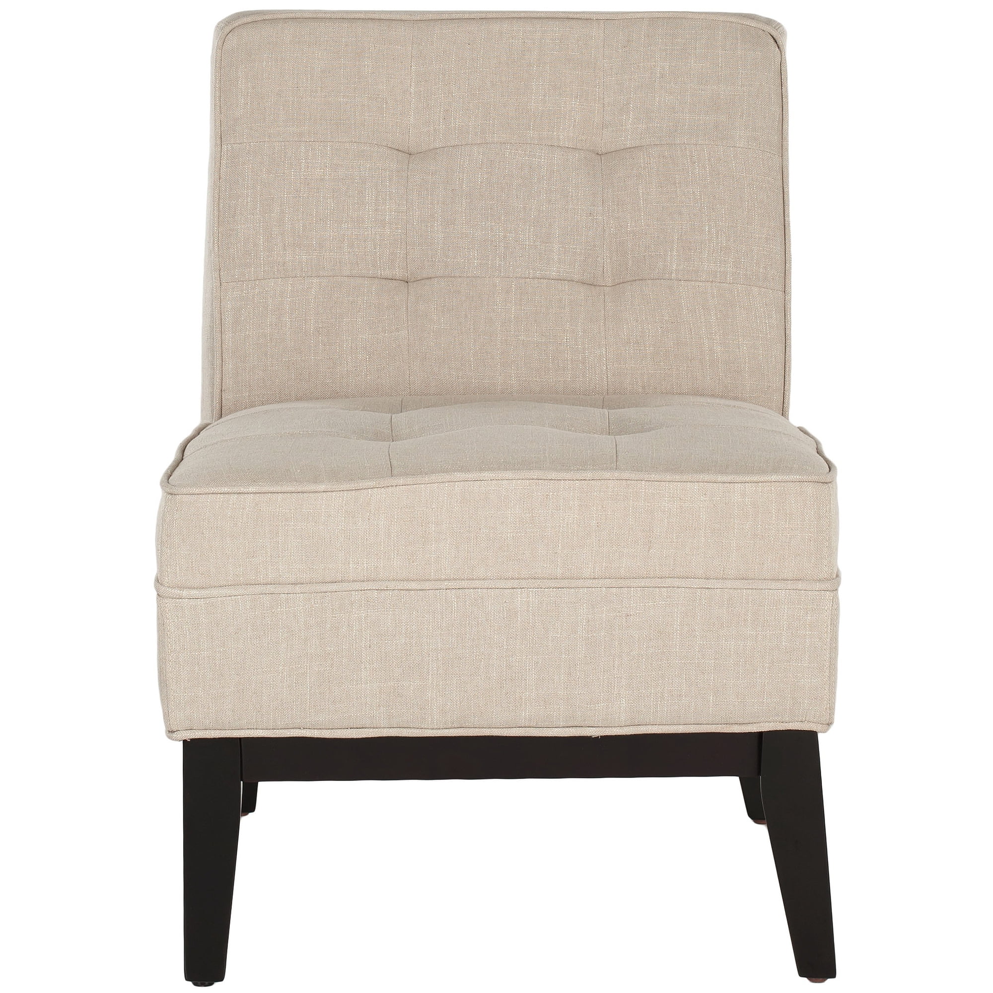 SAFAVIEH Angel Classic Farmhouse Armless Club Chair, Beige Linen