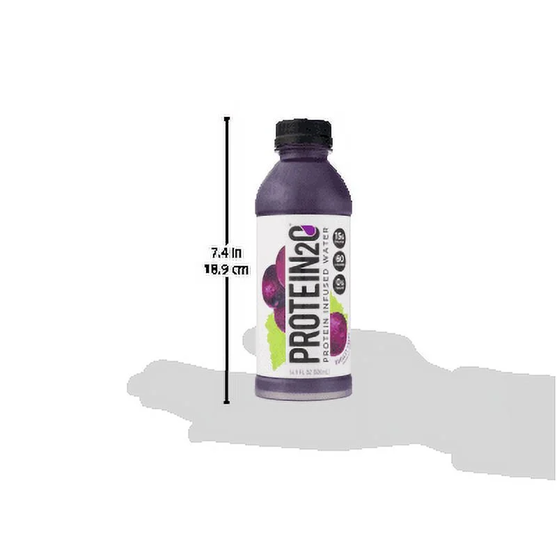 Protein2o 15g Whey Protein Infused Water, Harvest Grape, 16.9 oz Bottle (1 Count)