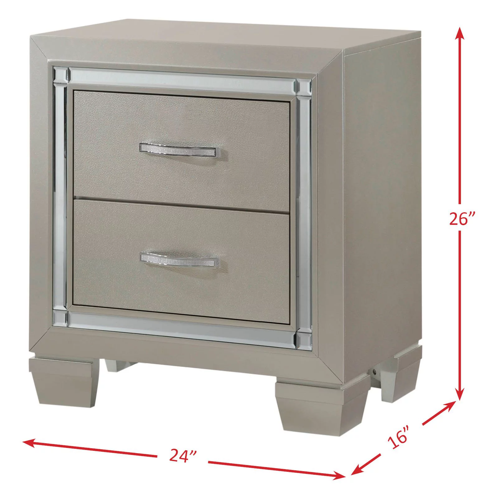 Picket House Furnishings Glamour Youth 2 Drawer Nightstand