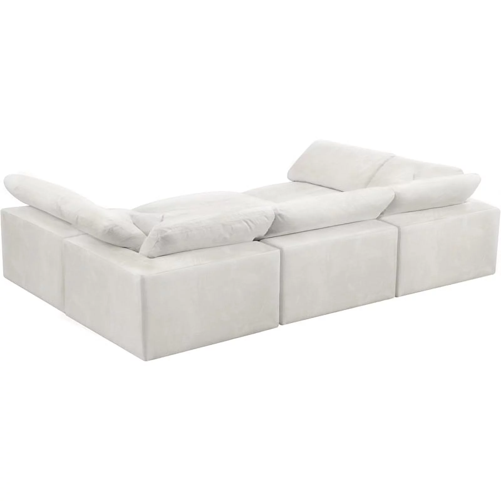 Meridian Furniture Cozy Cream Velvet Modular Sectional