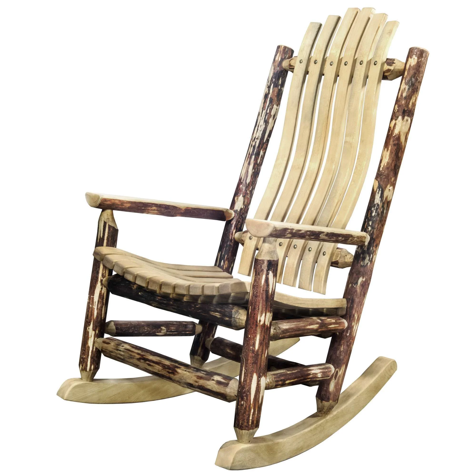 Glacier Country Collection Adult Log Rocker