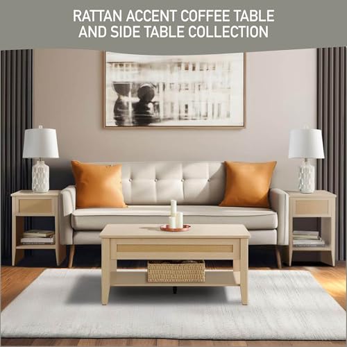 INK+IVY Lennox Lift-Top Rattan Coffee Table