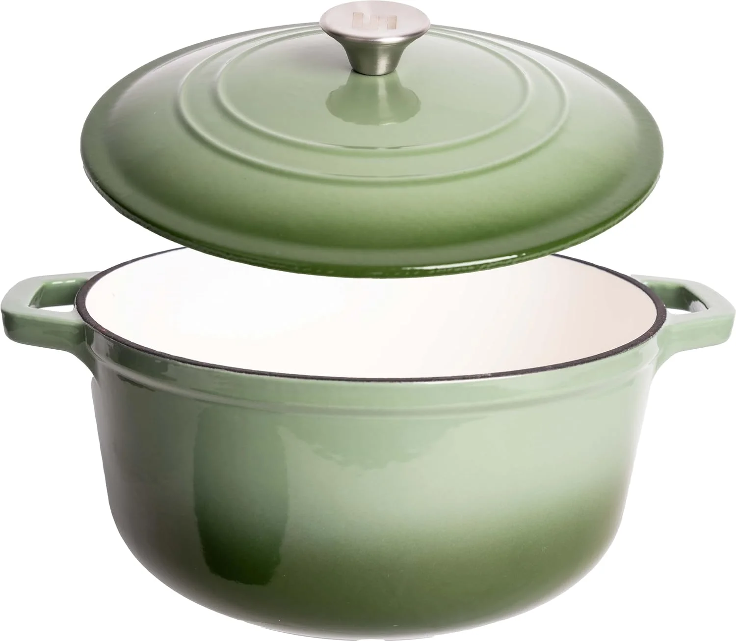 Lexi Home 6 Qt. Enameled Cast Iron Dutch Oven Pot - Ombre Green