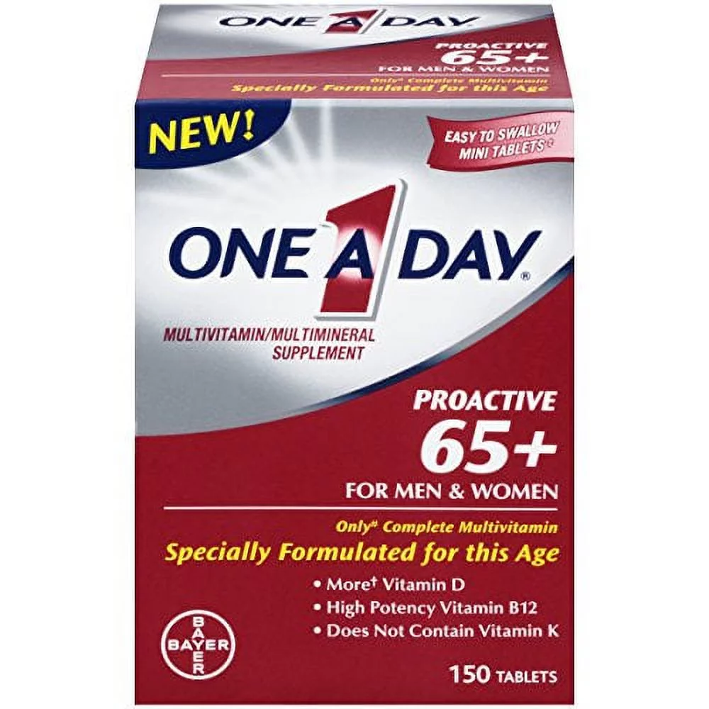 5 Pack One A Day ProActive 65+ For Men & Women Multivitamin 150 Tablets Each