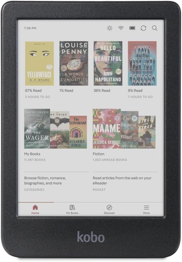 Kobo Clara Colour | eReader | 6” Glare-Free Colour E Ink Display | Dark Mode Option | Waterproof | Audiobooks | 16GB of Storage | Black
