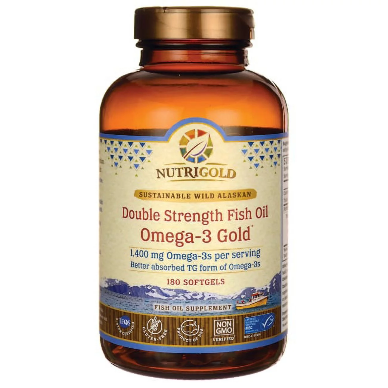 NutriGold Omega Fatty Acid Supplements, 1400 mg Gels, 180 Count