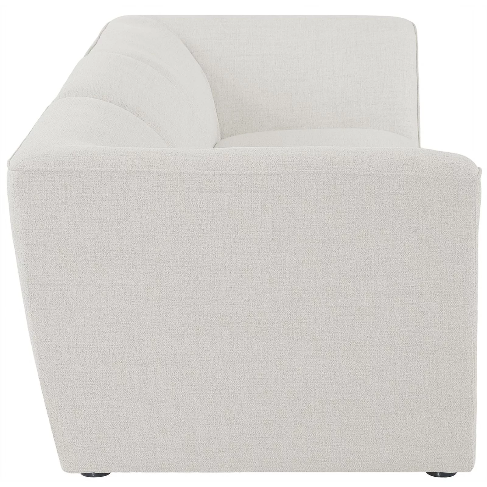Meridian Furniture Miramar Cream Durable Linen Textured Modular Sofa