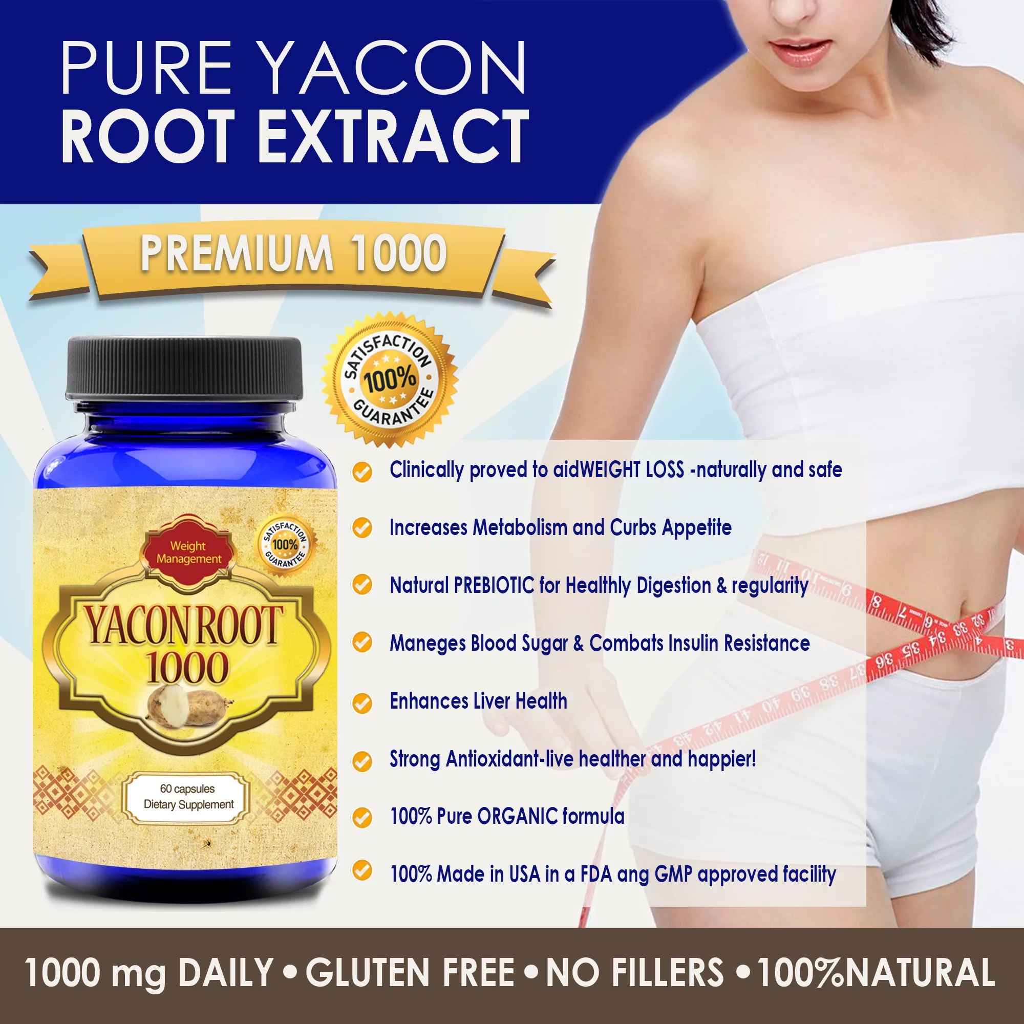 Yacon Root Extract Natural Weight Loss Supplement