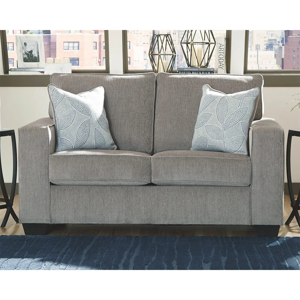 Signature Design by Ashley Altari Loveseat in Alloy