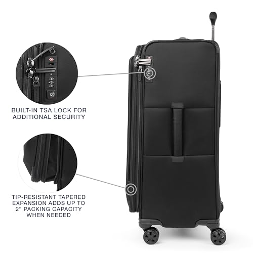 Travelpro Crew Classic Lightweight Softside Expandable Checked Luggage, 8 Wheel Spinner Suitcase, TSA Lock, Men and Women, Checked Large 29-Inch, Patriot Blue