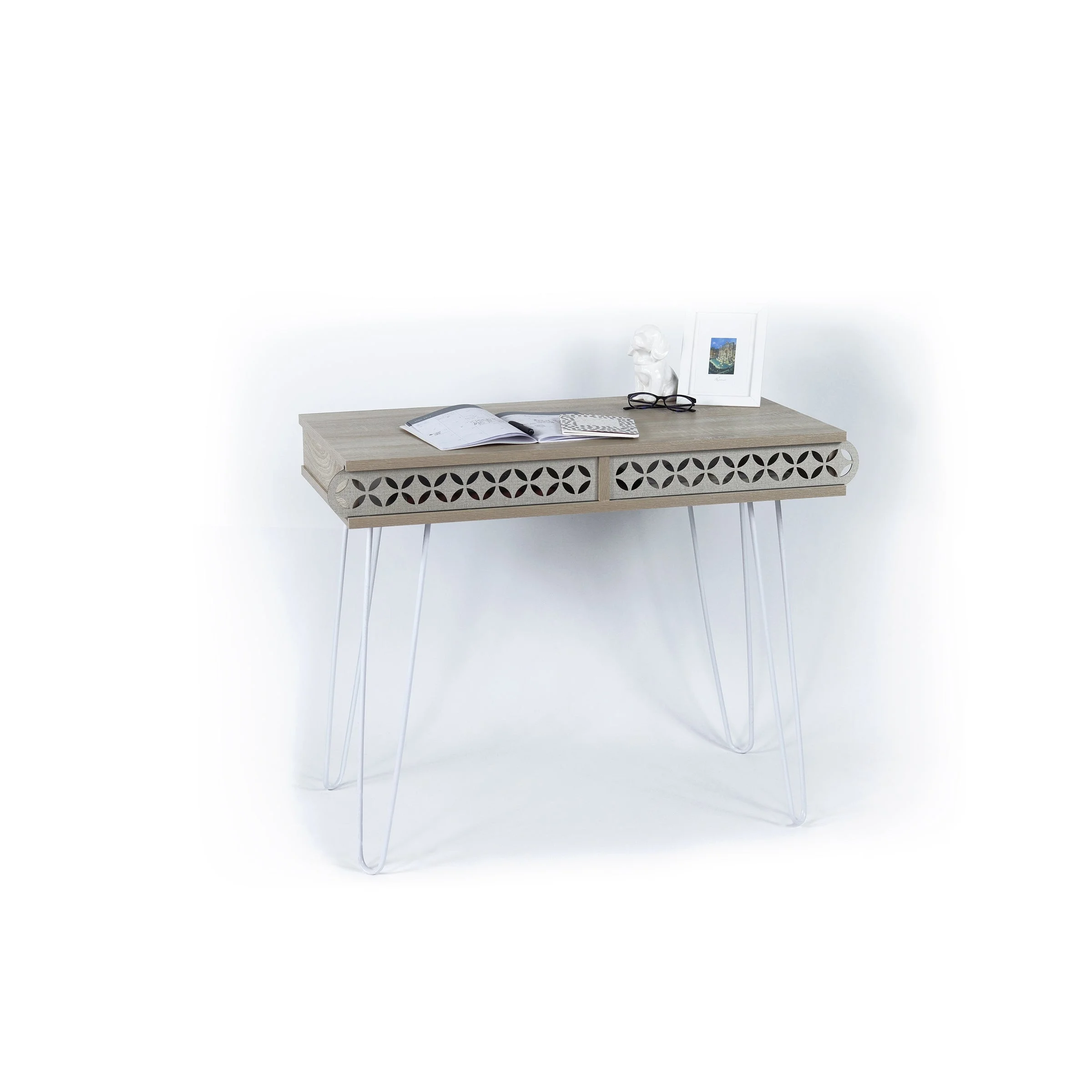 DiscountWorld Tahm Study Desk Oak - White