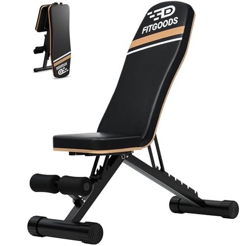 Assemble-Free Foldable Weight Bench Press for Home Gym, 660 LBS Capacity Incline Decline, Sit-up Bench for Full-Body Strength Training